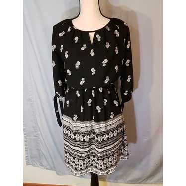 Maurices black and white print dress