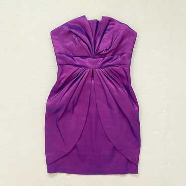 Vintage Aspeed Strapless Purple Formal Mini Dress… - image 1