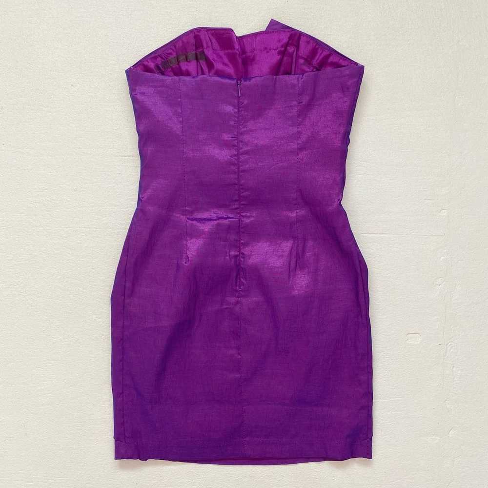 Vintage Aspeed Strapless Purple Formal Mini Dress… - image 6