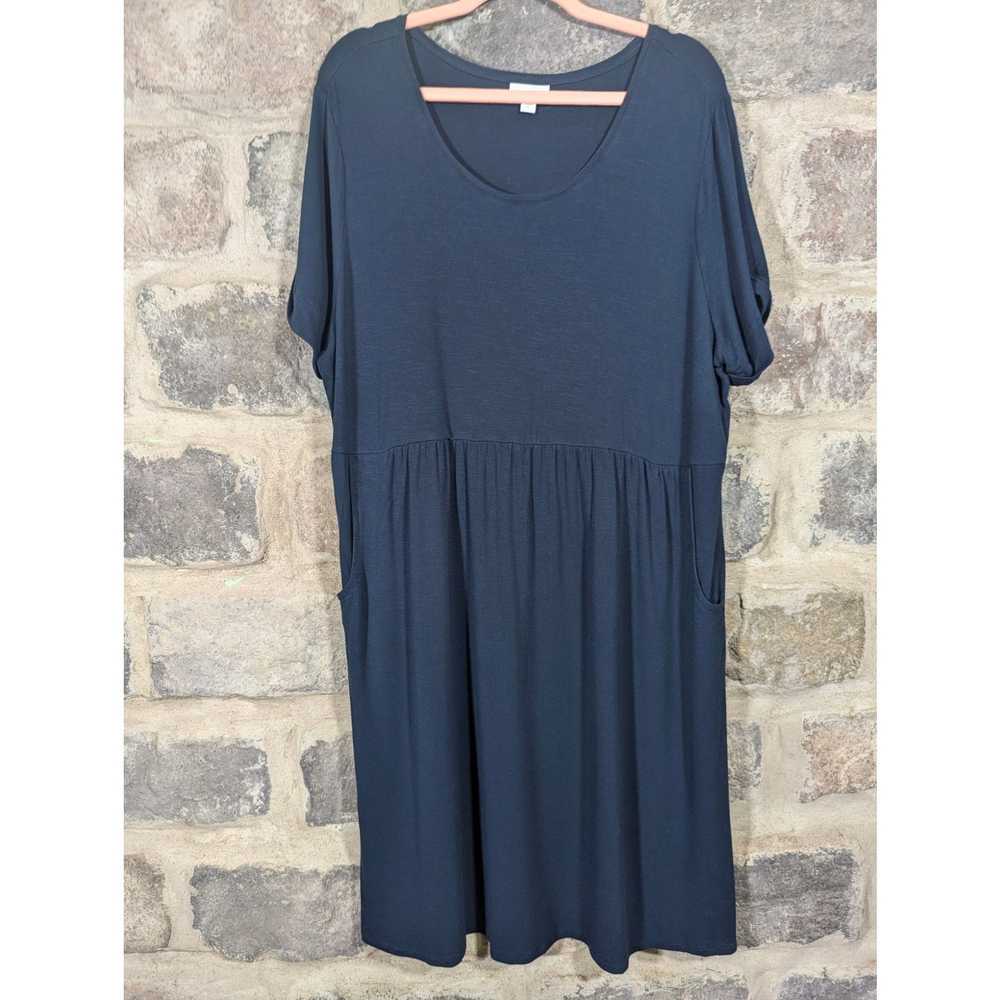 Other J. Jill Dress Blue Tee Shirt Jersey Knit Mi… - image 1