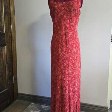 Dressy ankle length red and gold Dress