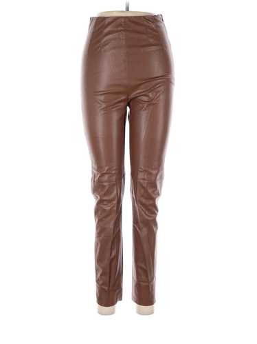 Zara Women Brown Faux Leather Pants M