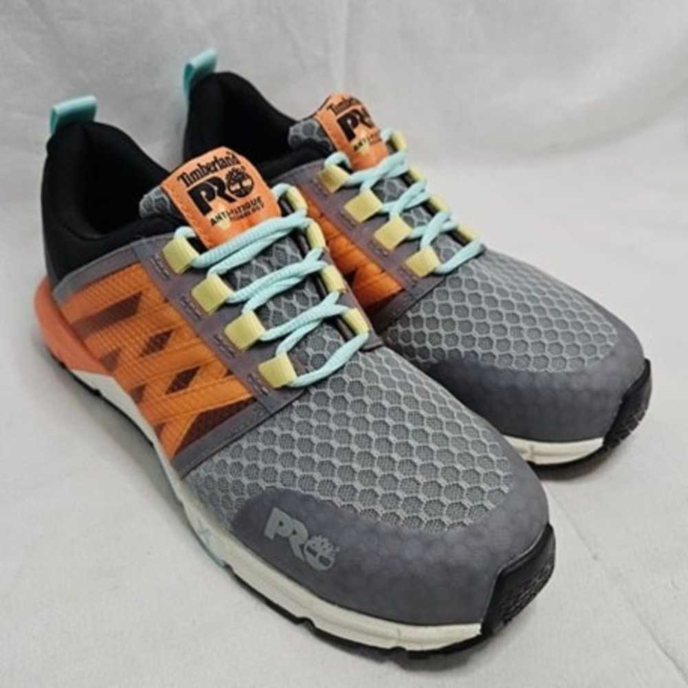 Timberland Pro Radius Gray Athletic Work Shoes Sn… - image 3