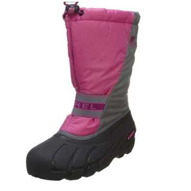 SOREL SIZE 7 PINK GRAY CUB SNOW BOOTS INSULATED WA