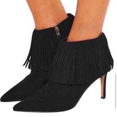 Sam Edelman Kandice Fringe Suede Ankle Bootie in B