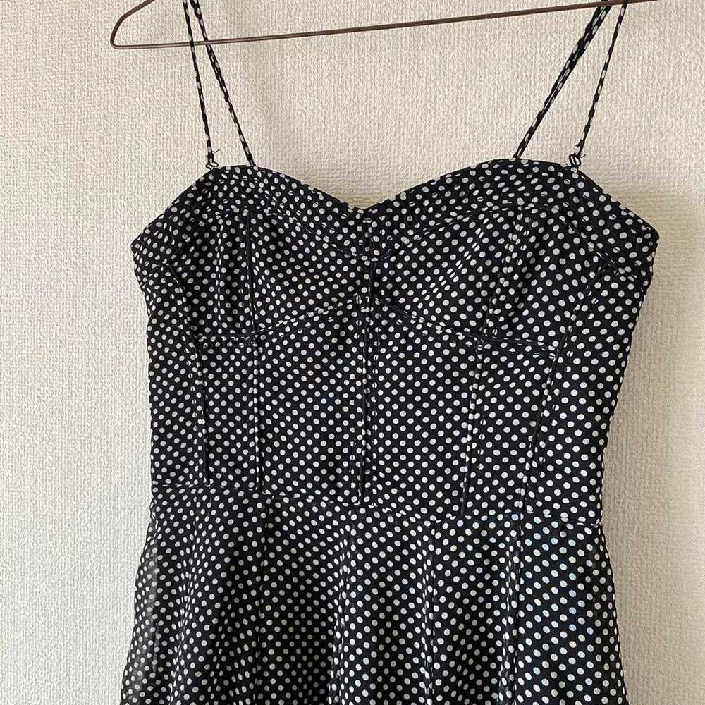 ZARA Black and White Polka Dot Frill Dress - image 2