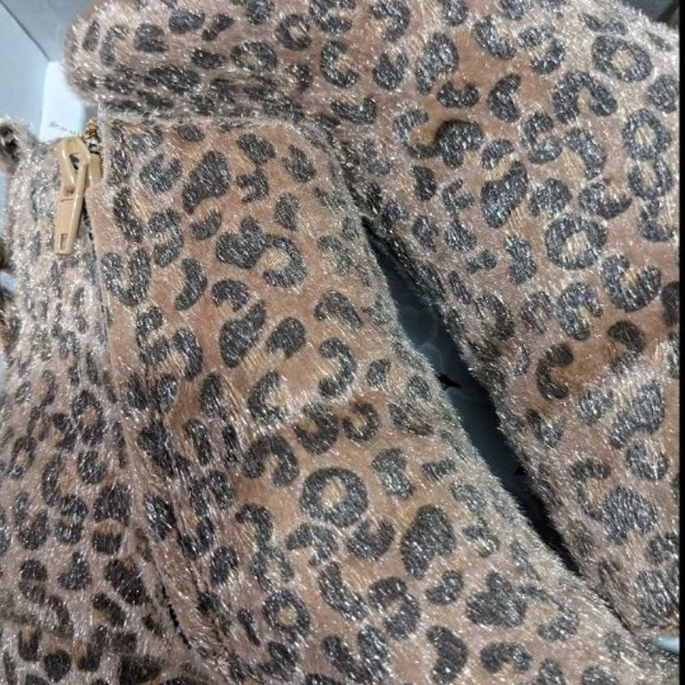 Very G "Dynamite" furry leopard print booties - image 5