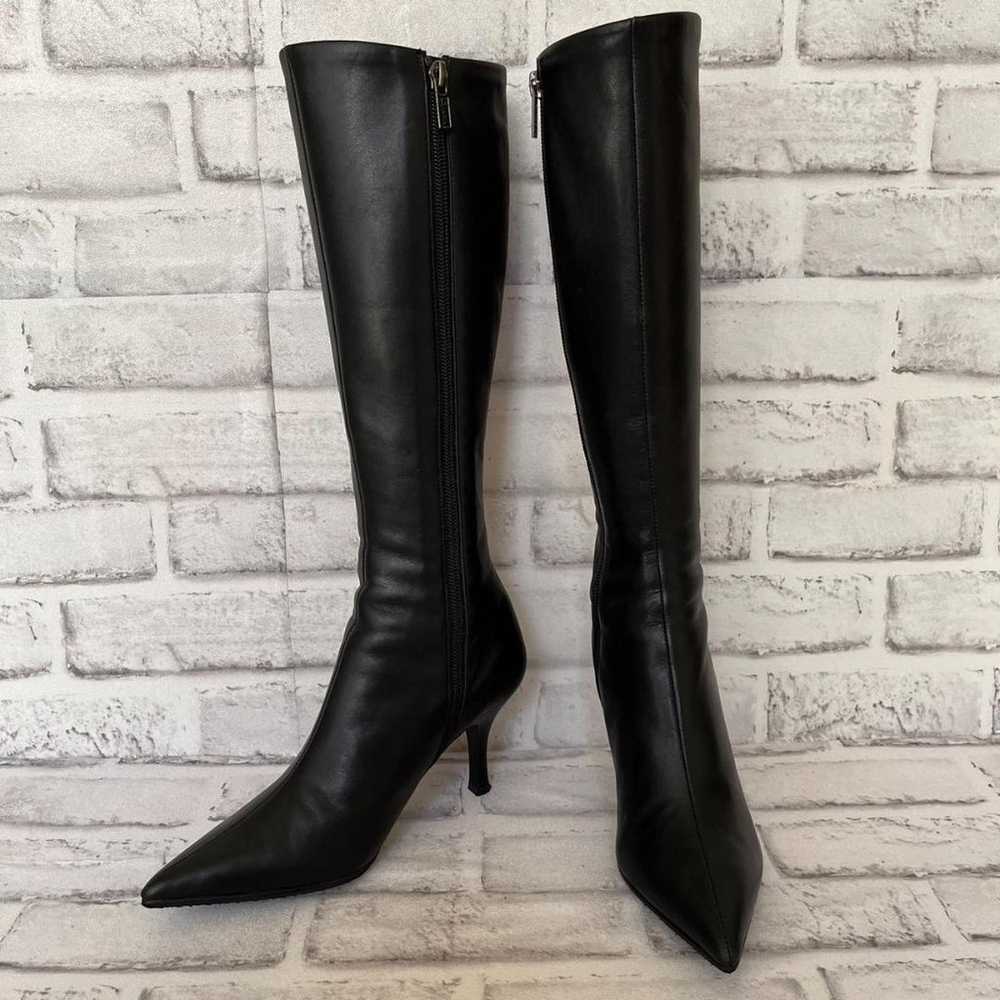 Diana long boots, side zip, black, leather, 22.0cm - image 2