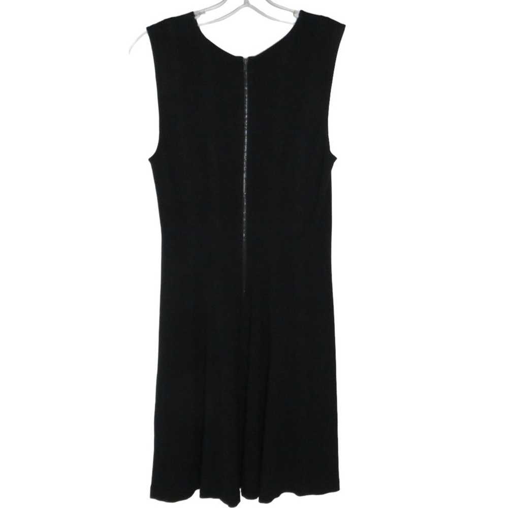 Theory Fit & Flare Knit Dress Stretch Tank Sleeve… - image 2