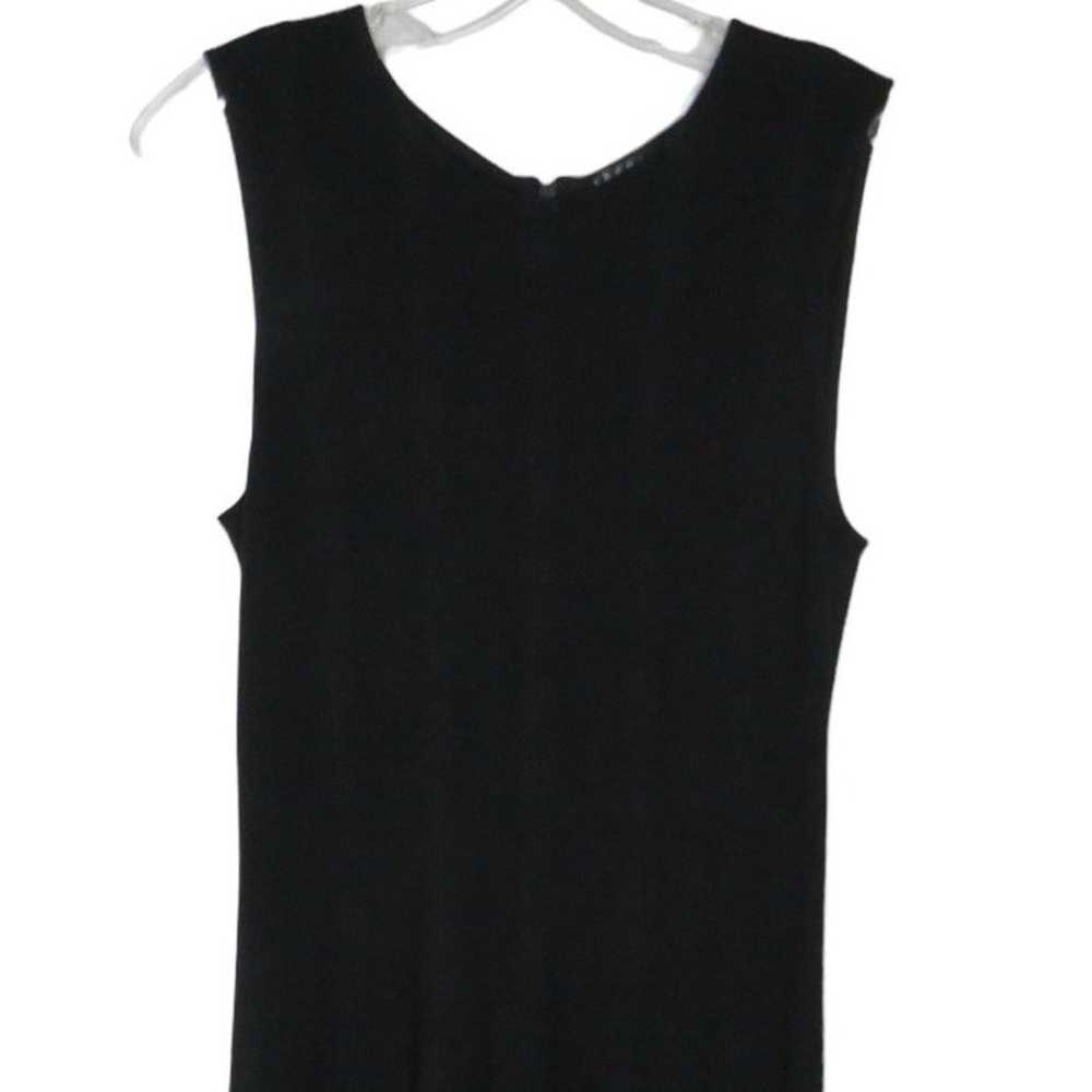 Theory Fit & Flare Knit Dress Stretch Tank Sleeve… - image 3