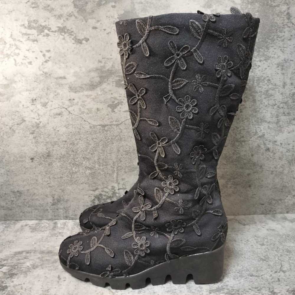 【Popular】(M) Thick-soled Mid-length Boots Black K… - image 2