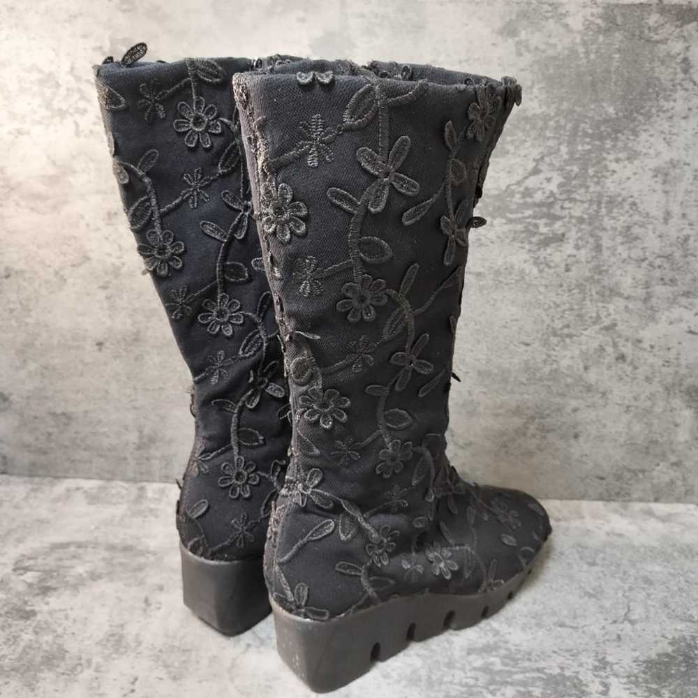 【Popular】(M) Thick-soled Mid-length Boots Black K… - image 4