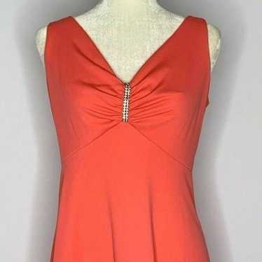 Reiss Aderyn store Coral Deep V-Neck Sheath Dress size 0