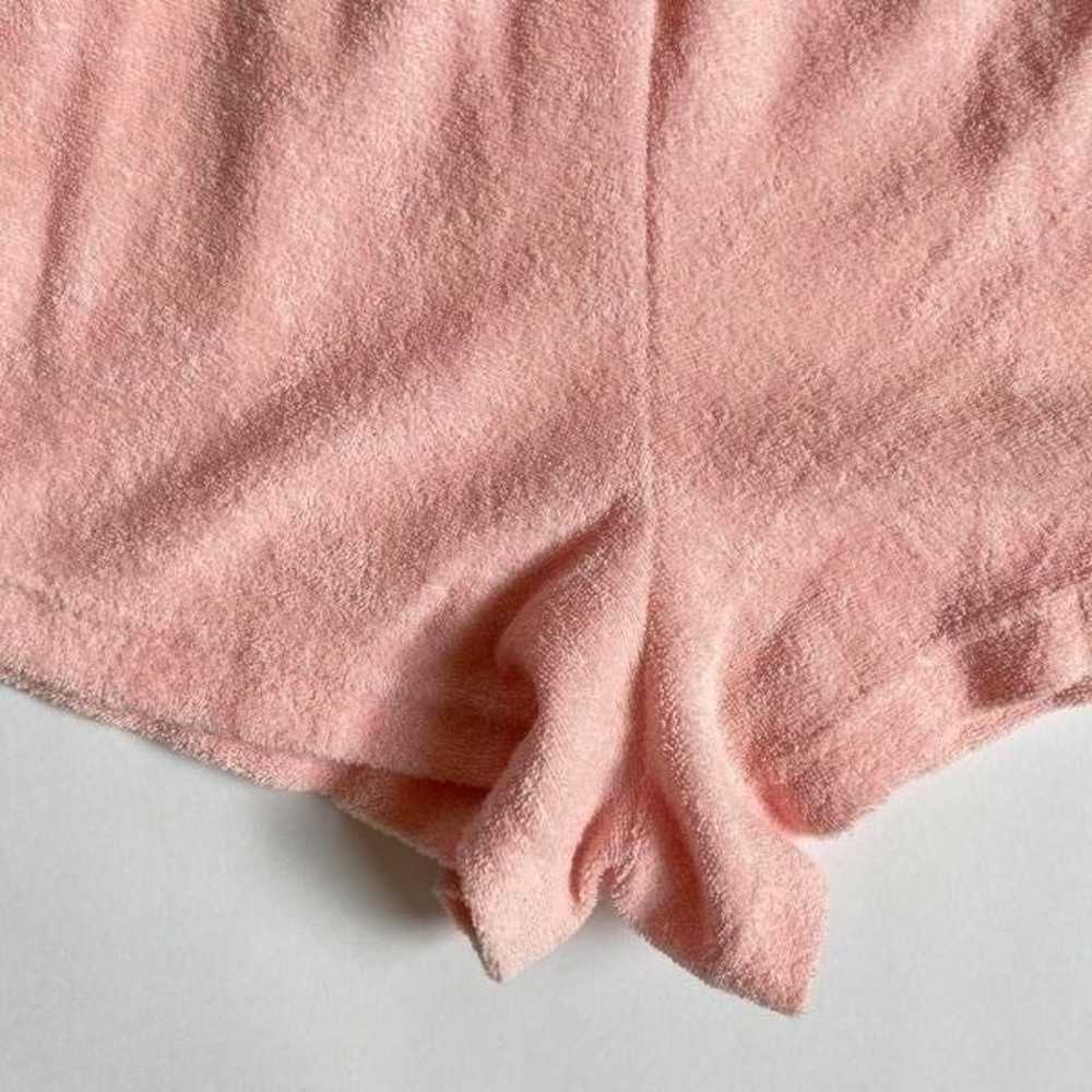 Vintage baby pink terry cloth romper - image 3