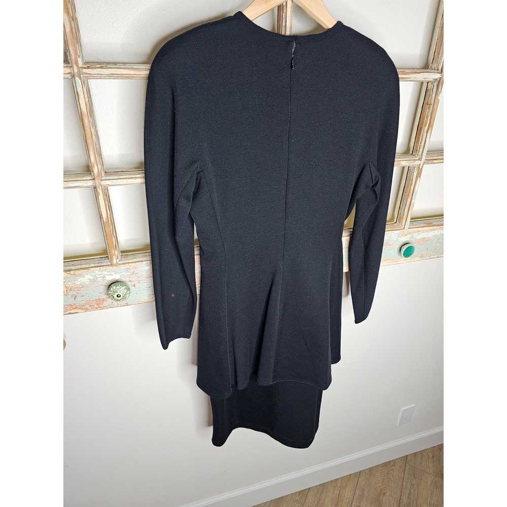 Vintage Adrienne Vittadini Black Wool Dress Ladie… - image 11