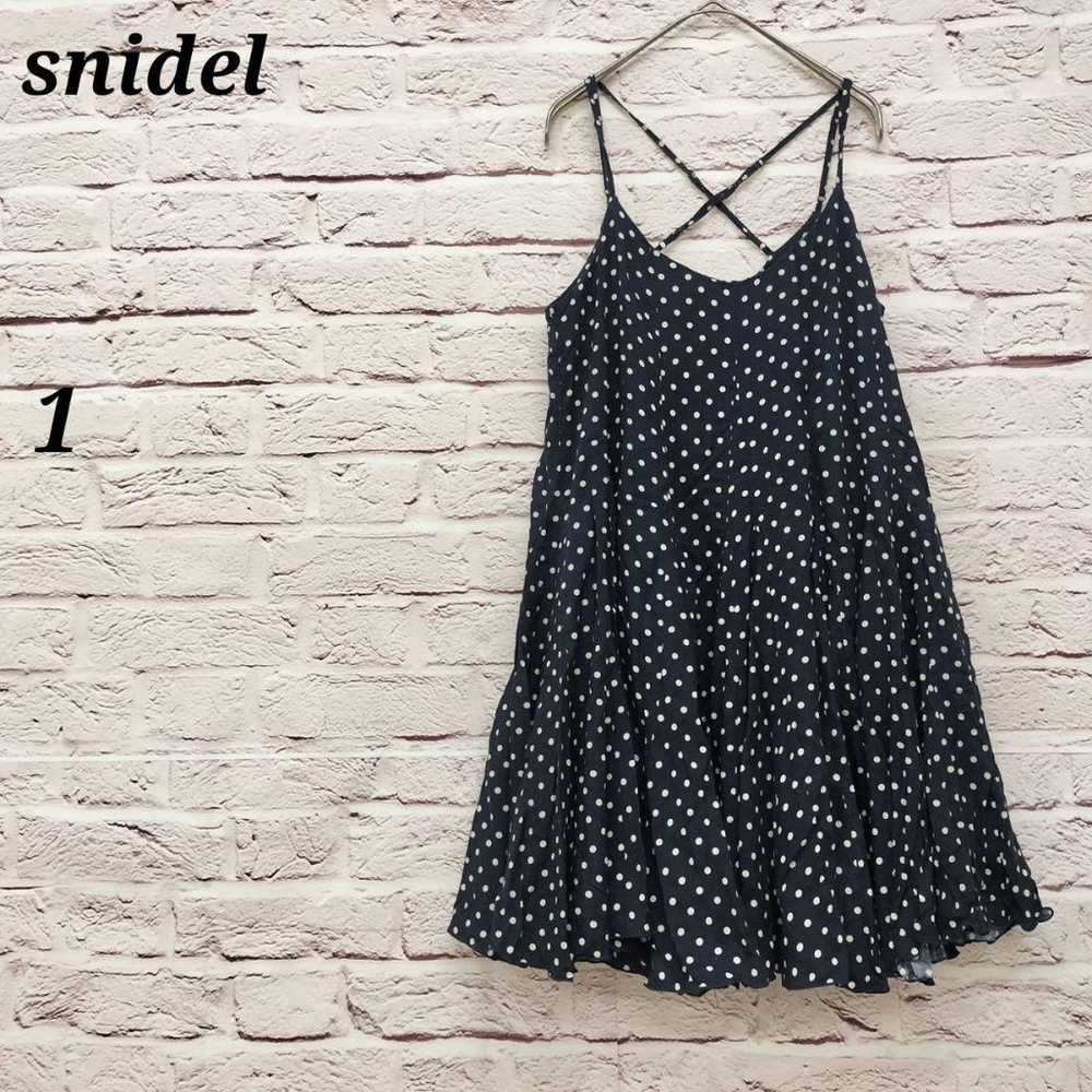 R2033 SNAIDEL [1] Cami One-piece Dot Navy × White - image 1