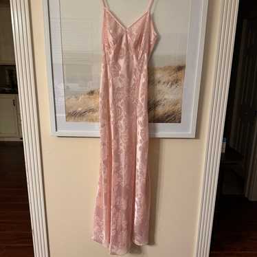 Vintage Gold Label Victoria Secret Pink Lace Slip - image 1