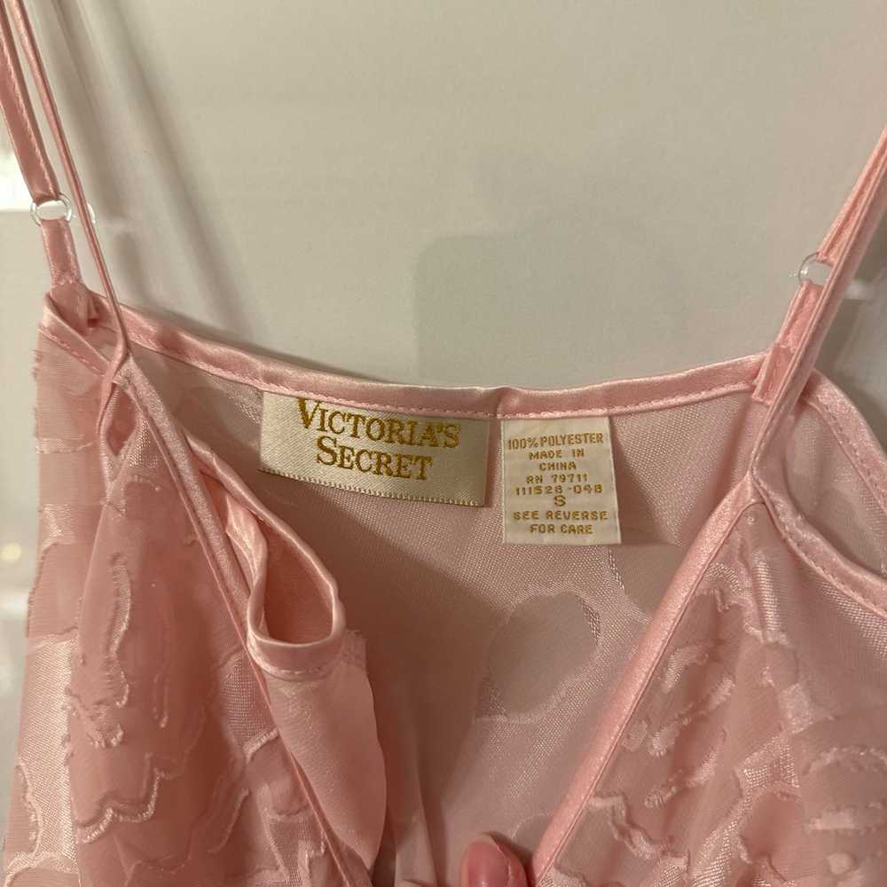 Vintage Gold Label Victoria Secret Pink Lace Slip - image 3