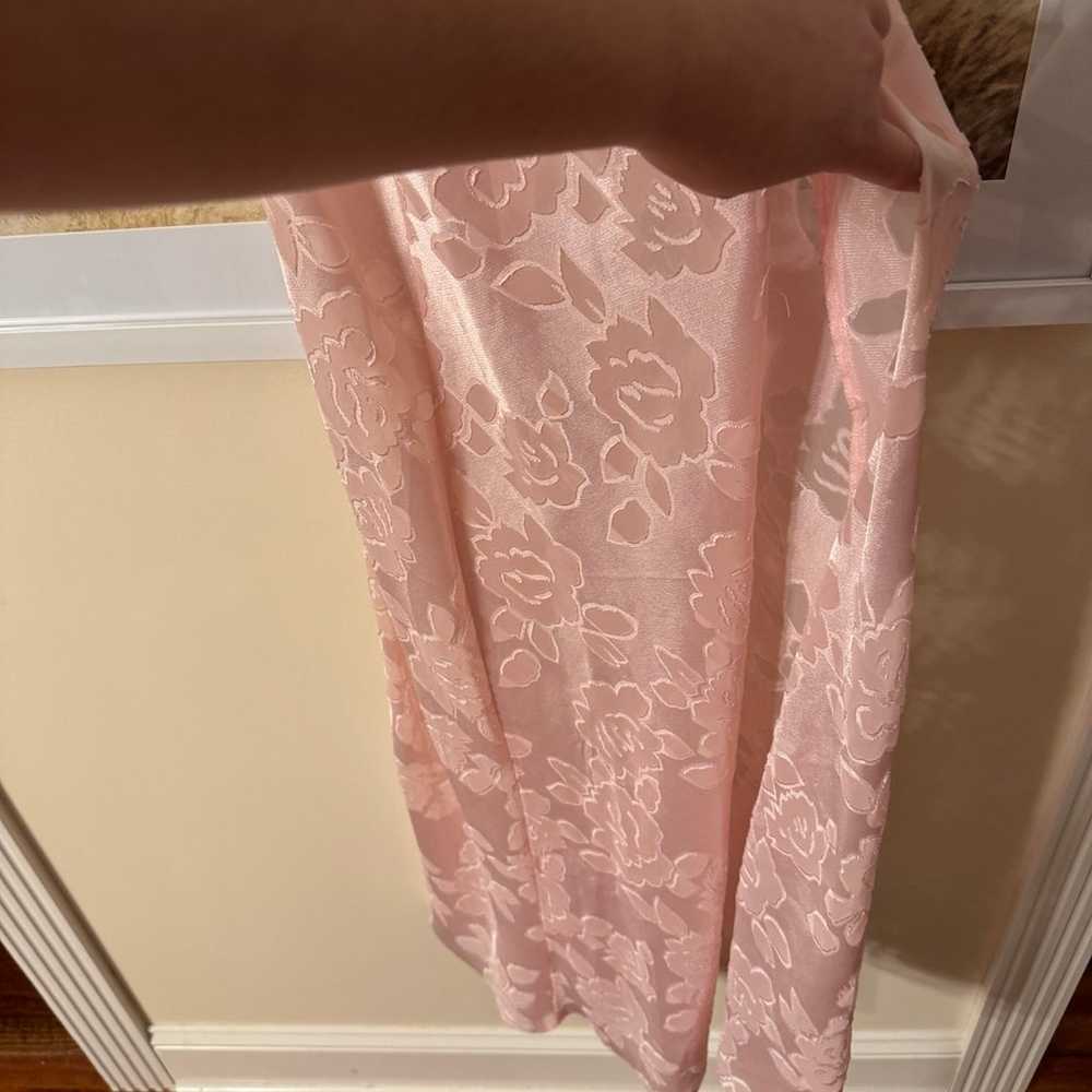 Vintage Gold Label Victoria Secret Pink Lace Slip - image 4