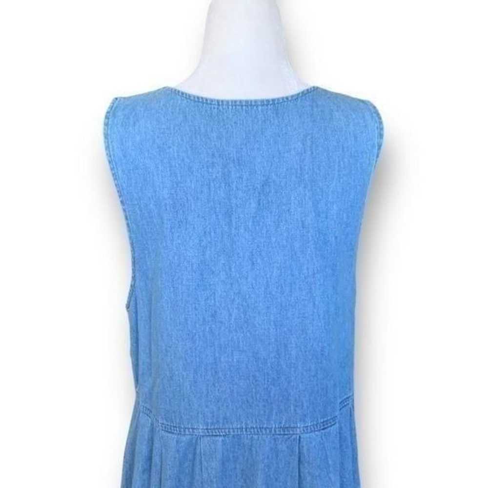 Vintage Karen Scott Dress Denim Pinafore Fall Sca… - image 7