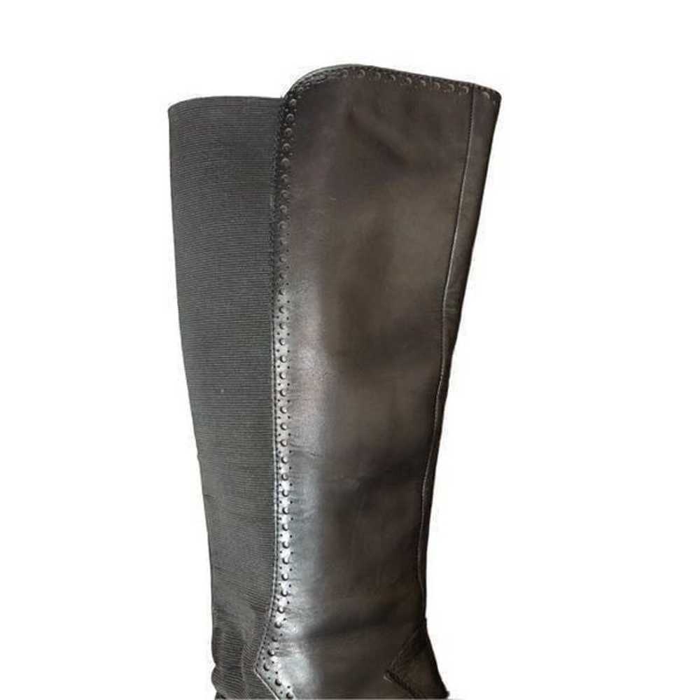 Ann Taylor Loft black leather riding boot with st… - image 11