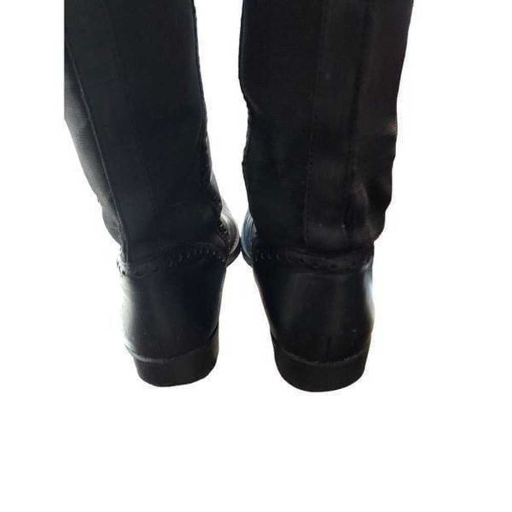 Ann Taylor Loft black leather riding boot with st… - image 4