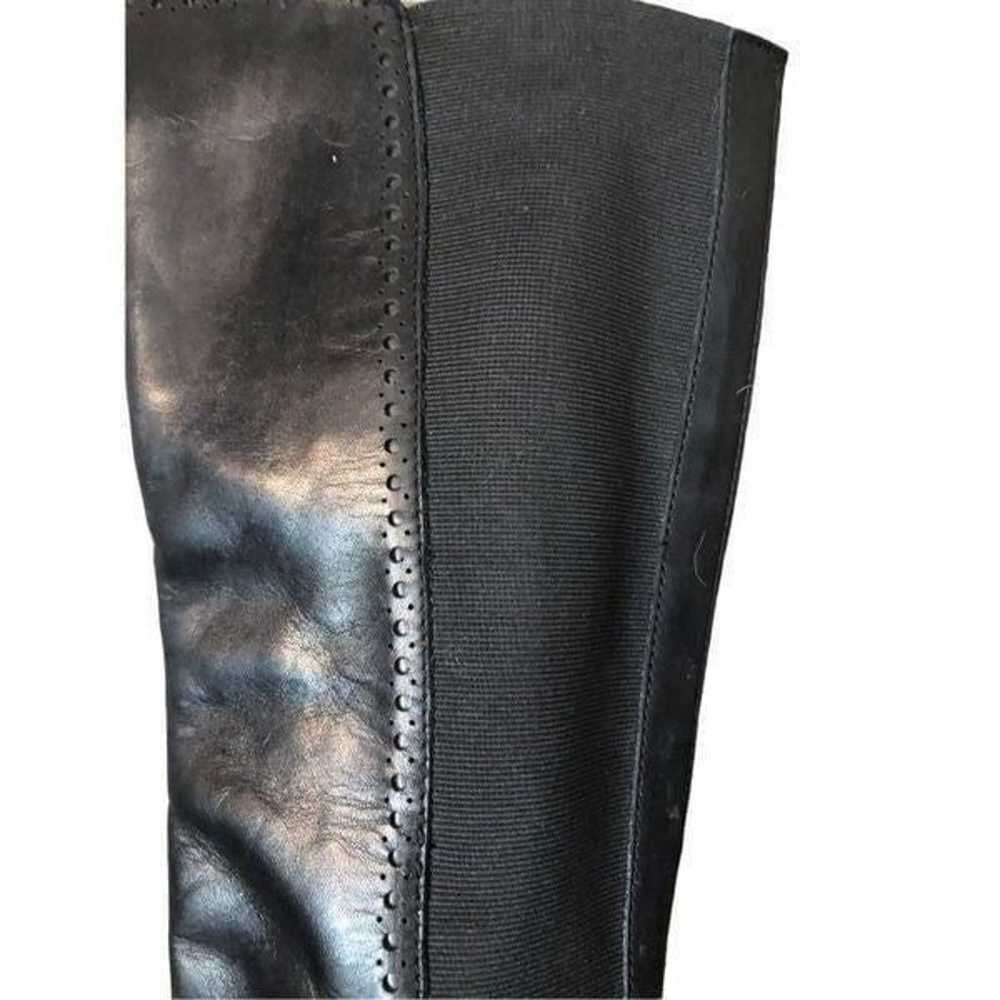 Ann Taylor Loft black leather riding boot with st… - image 5