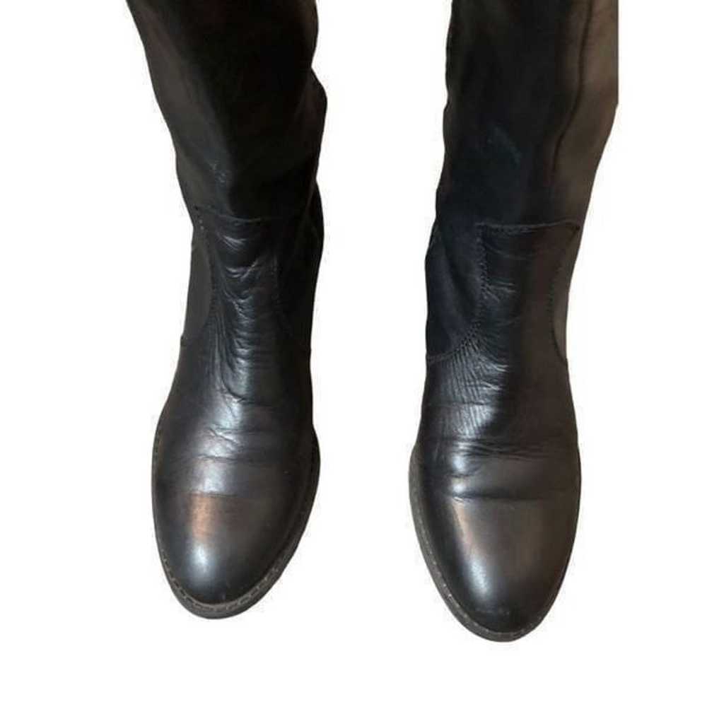 Ann Taylor Loft black leather riding boot with st… - image 8