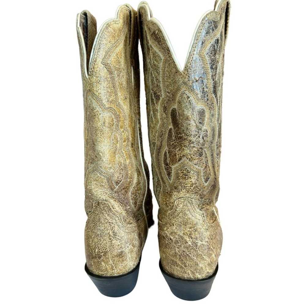 Ariat Cowboy Boots Brown textured rough Leather W… - image 5