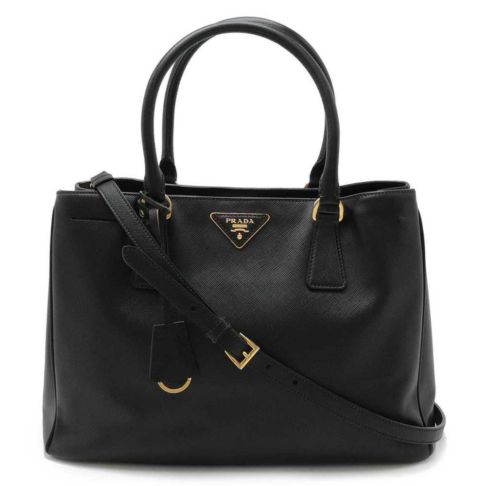 Prada Galleria Black Leather Handbag (Pre-Owned) - image 7