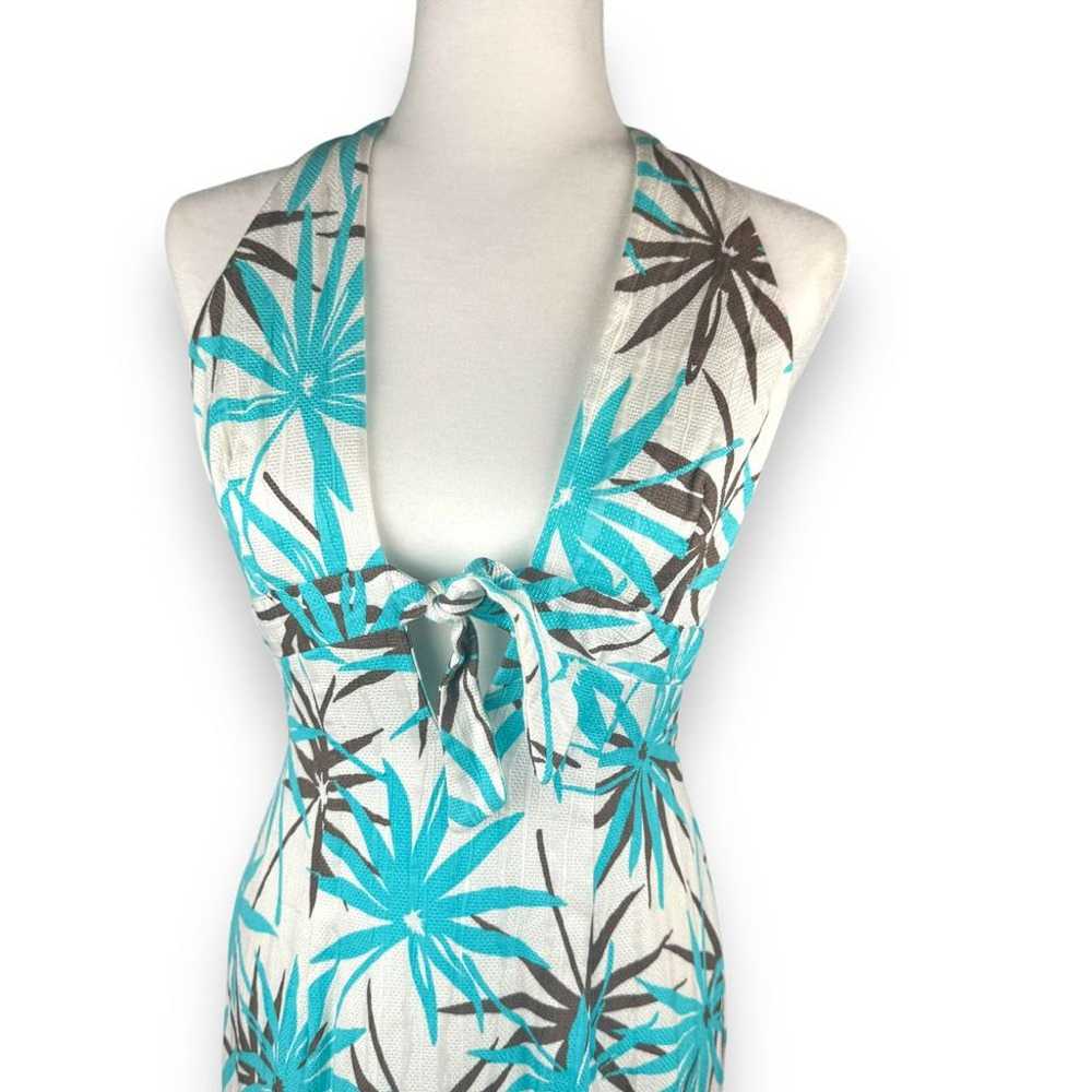 Milly of New York Vintage Tropical Halter Dress S… - image 2