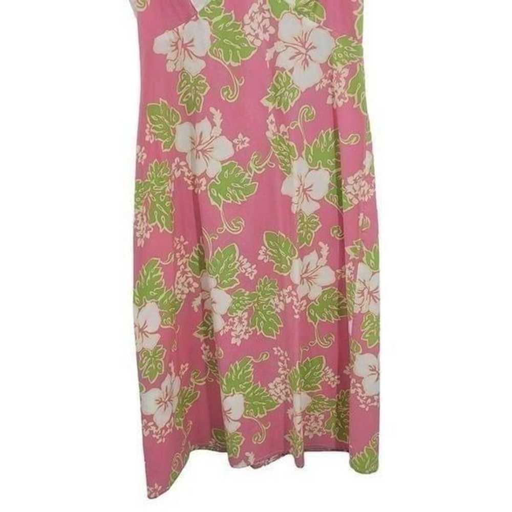 90's Cadwick's Midi Dress 6 Pink Cotton Sleeveles… - image 6