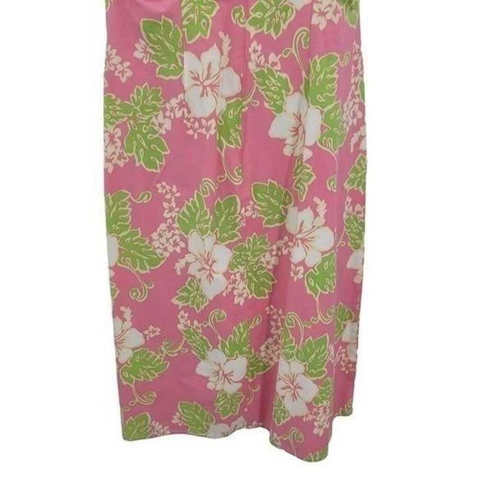 90's Cadwick's Midi Dress 6 Pink Cotton Sleeveles… - image 9