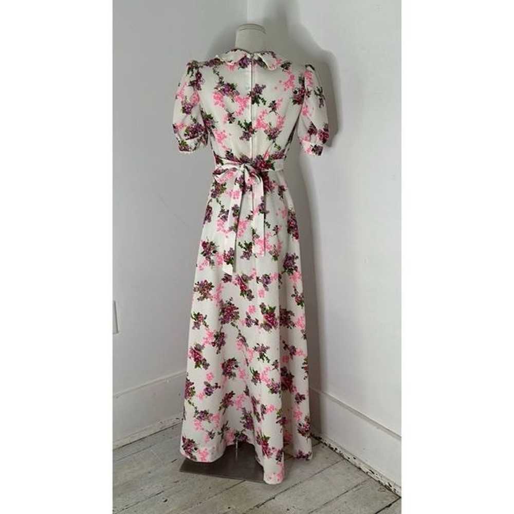 Vintage Floral 60s Empire Waist Maxi Dress - image 3