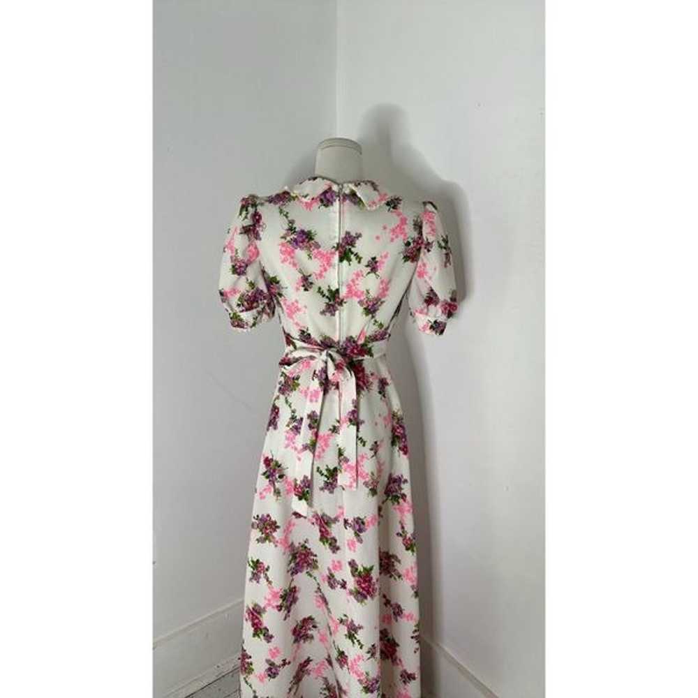 Vintage Floral 60s Empire Waist Maxi Dress - image 6