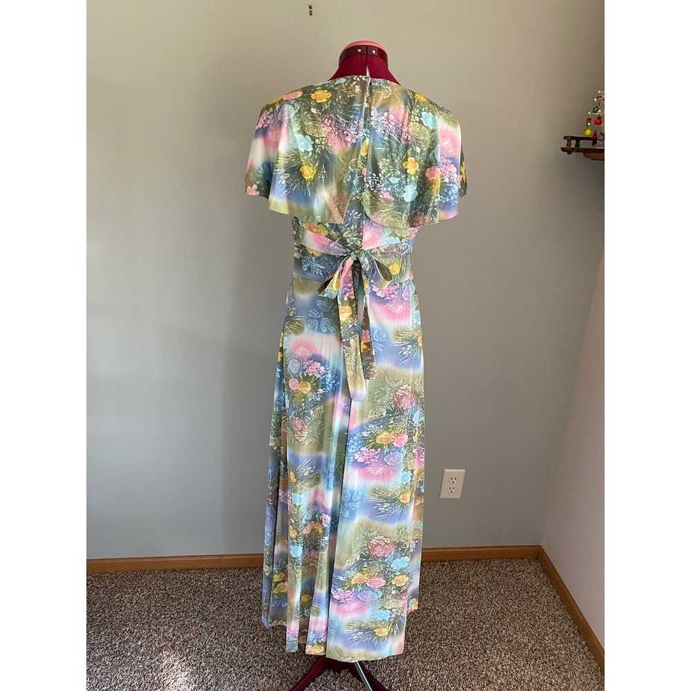 Vintage maxi dress floral flower power boho flutt… - image 11