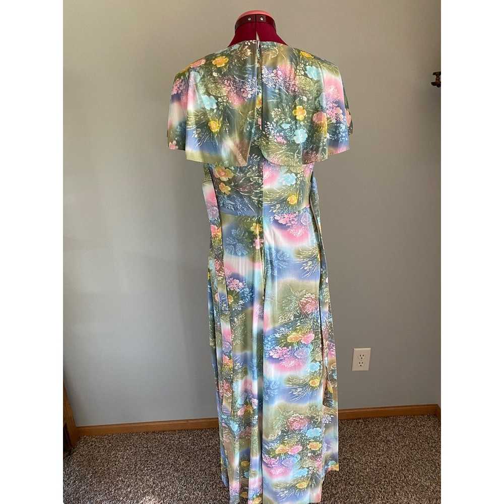 Vintage maxi dress floral flower power boho flutt… - image 2