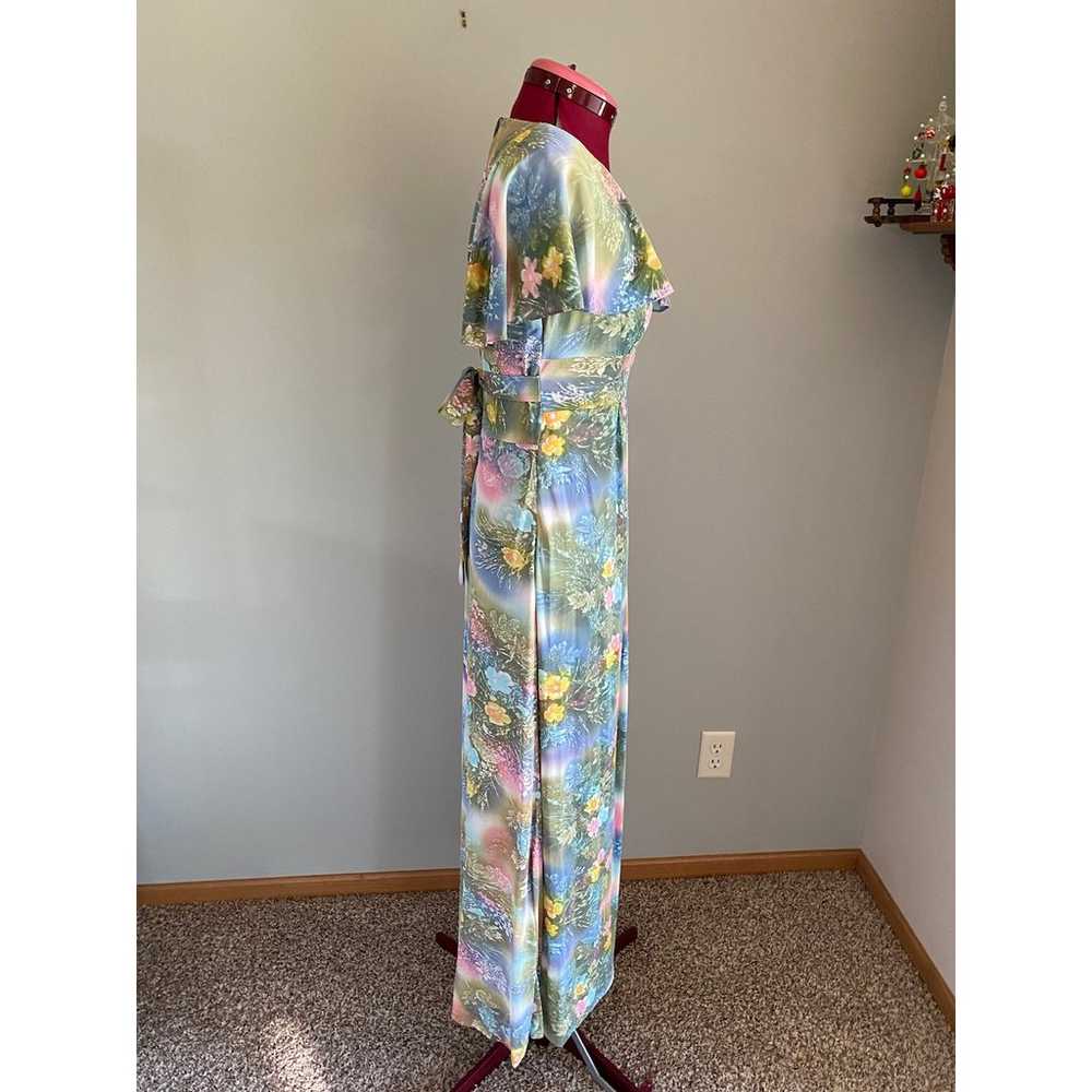 Vintage maxi dress floral flower power boho flutt… - image 5