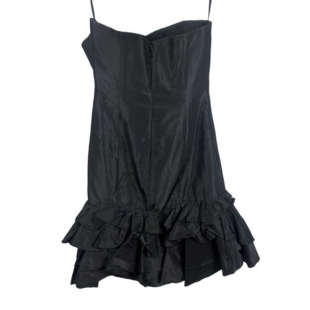 Vintage Silk Strapless Little Black Dress Cocktai… - image 4