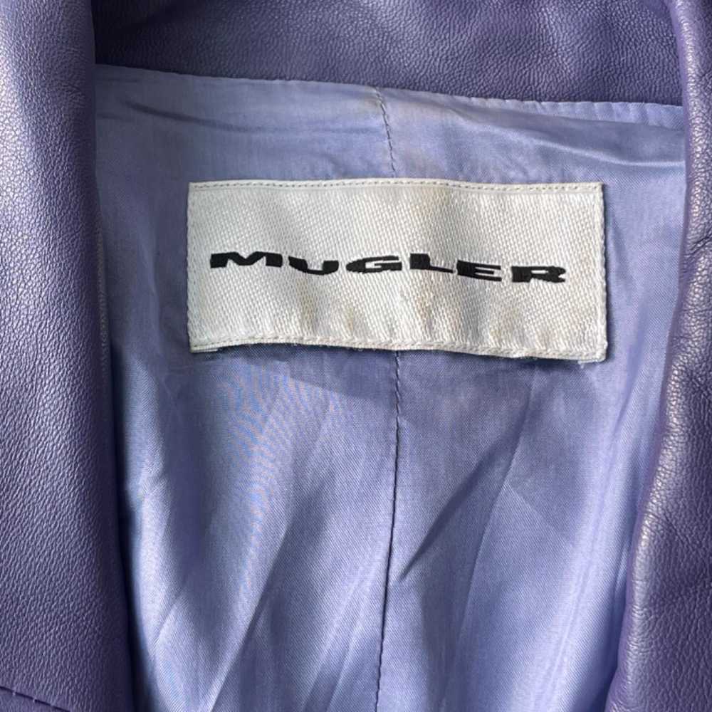 Thierry Mugler Rare Vintage Leather Mugler Blazer… - image 4