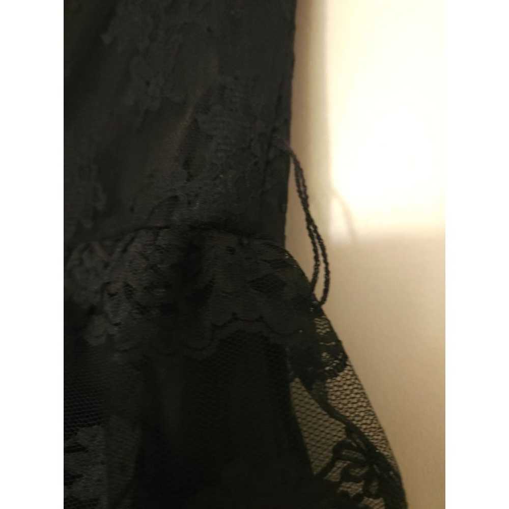 Vintage TD4 by Eletra Strapless Black Lace Midi T… - image 8