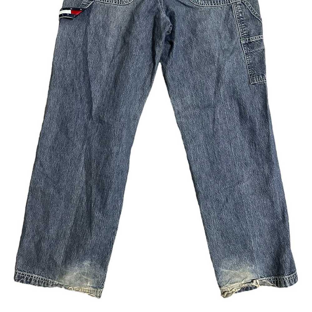 Tommy Hilfiger Vintage Y2K Logo Blue Cotton Denim… - image 6