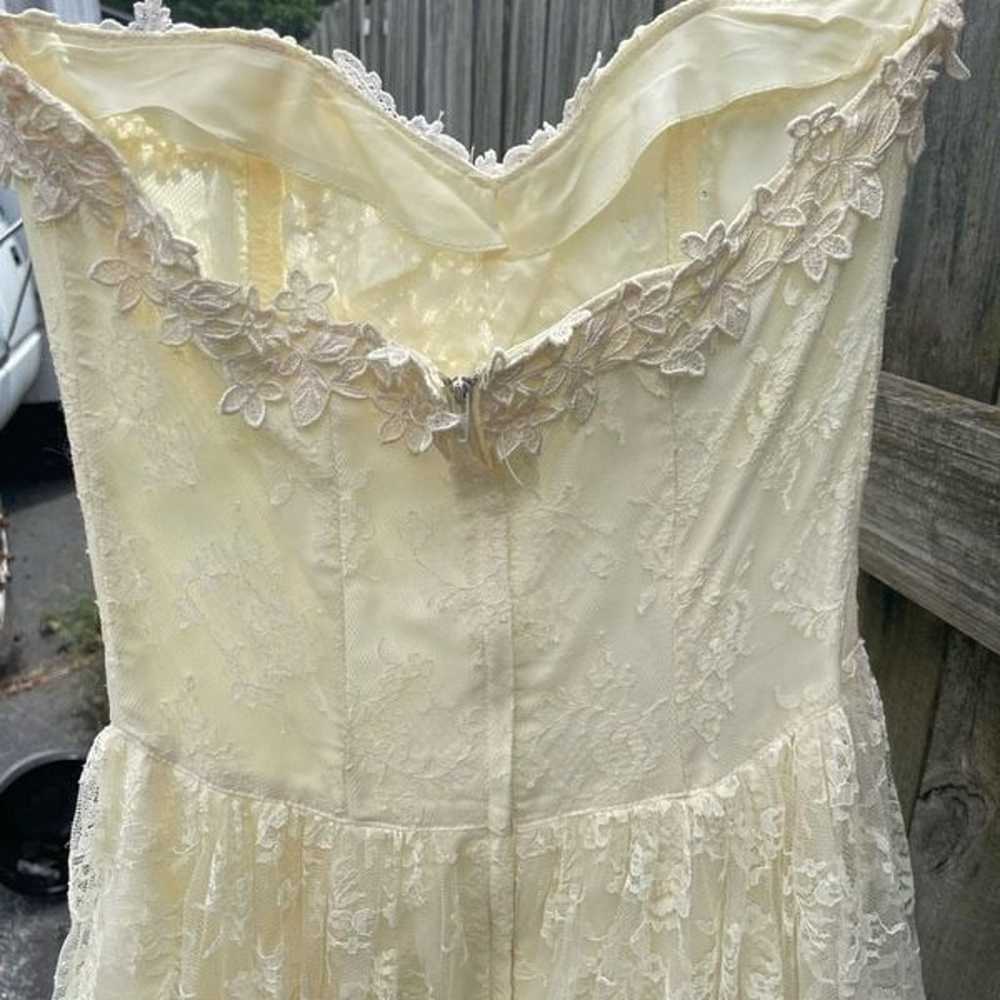 Vintage Jessica McClintock Gunne Sax Ivory Sleeve… - image 5