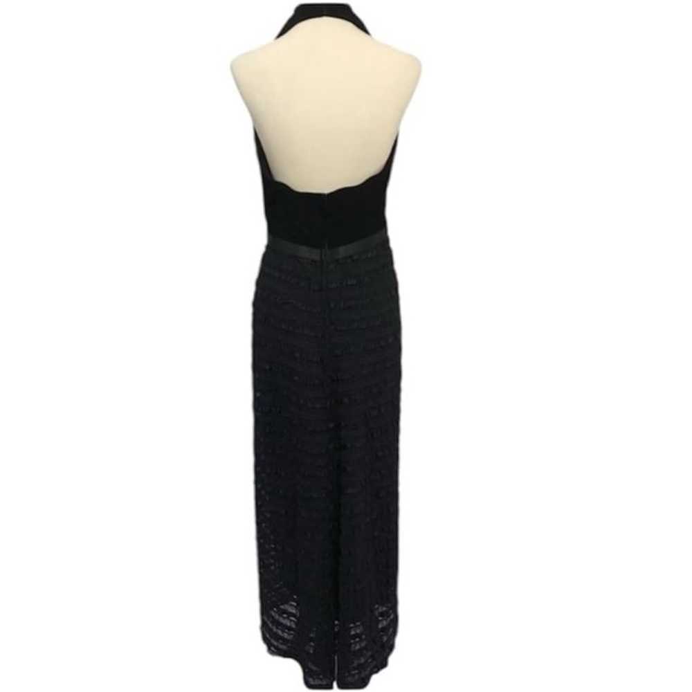 Jessica McClintock Vintage Party Dress Black Velv… - image 2