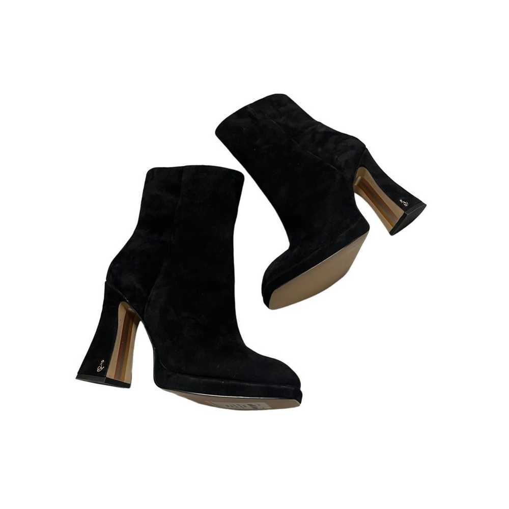 Sam Edelman Jaye Black Suede Heeled Fashion Boots… - image 3