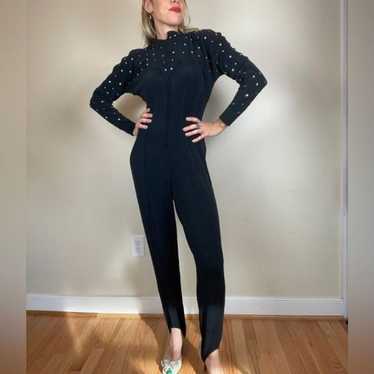 Tadashi Shoji Vintage 80s Studded Jumpsuit 6