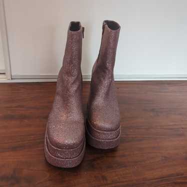 Steve Madden glitter platform boots