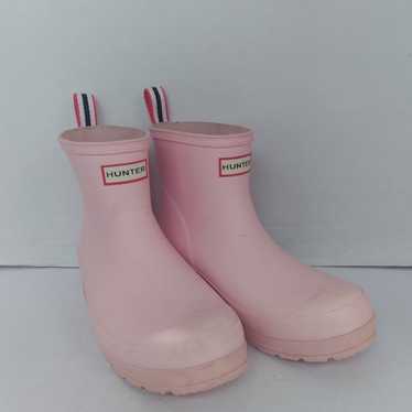 Hunter Boots Women's Play Short Rain Boots Pink S… - image 1