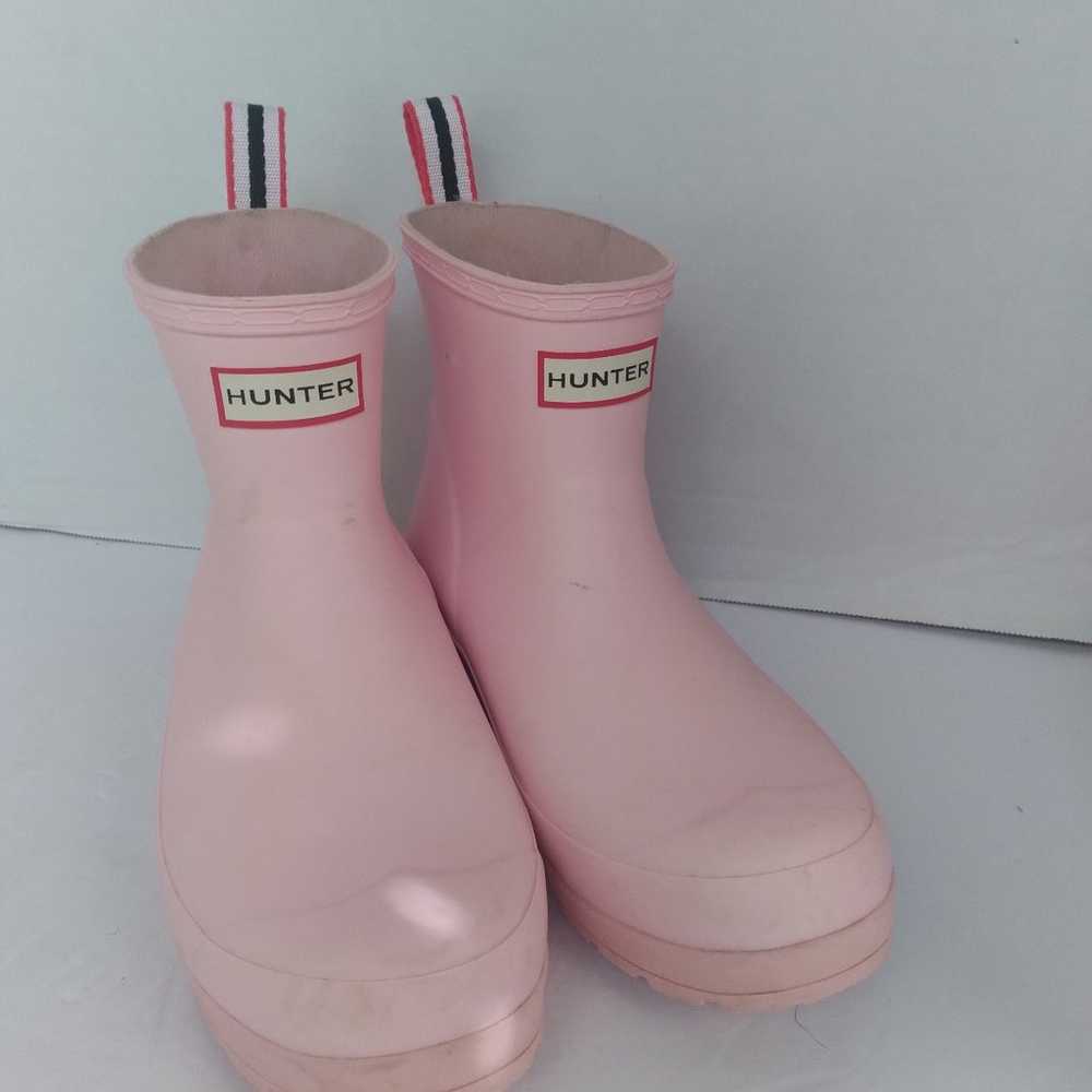 Hunter Boots Women's Play Short Rain Boots Pink S… - image 3