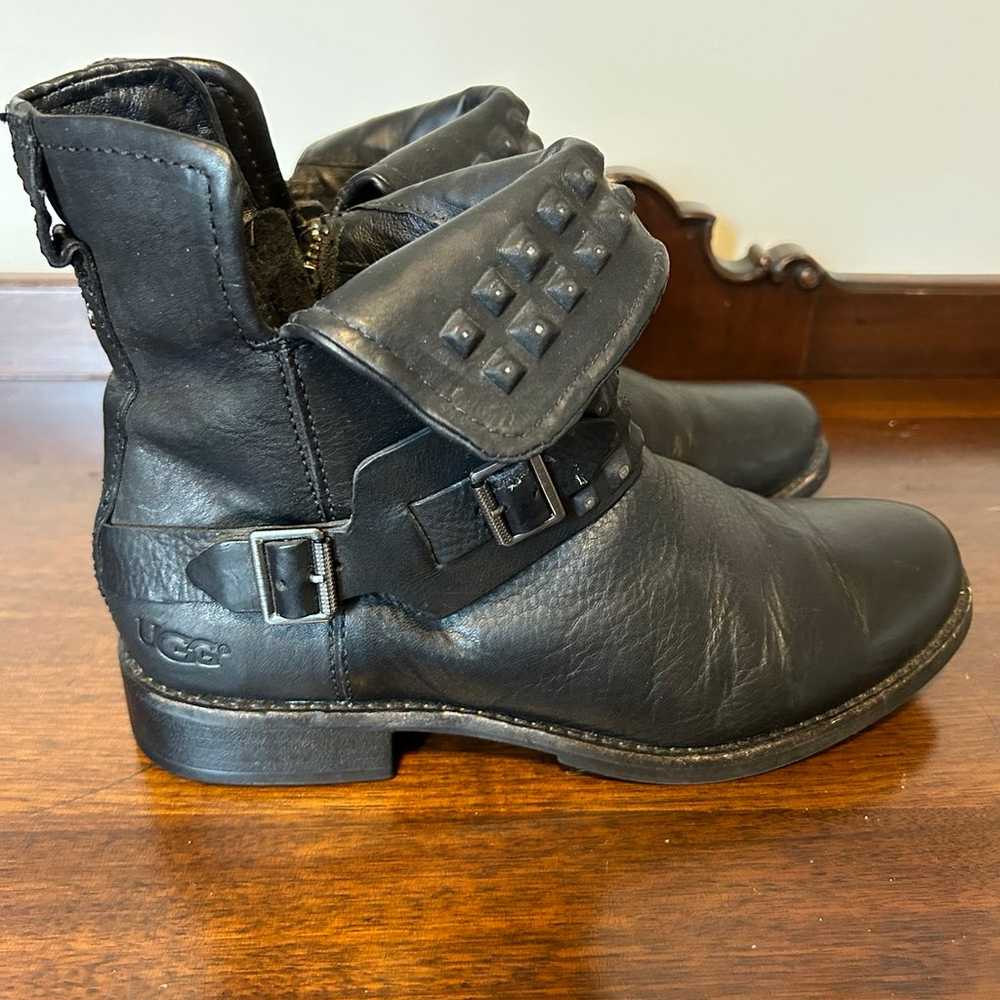 UGG Australia Cybele Stud Biker BELTED Moto Boot,… - image 3